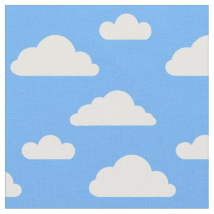 Blaue Wolken Stoff von Nicole Janes