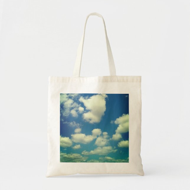 Blaue Wolken und Himmel Tragetasche (Vorne)