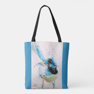 Blaue Wren-Aquarellmalerei Australische Vögel