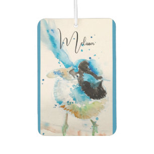 Blaue Wren-Aquarellmalerei Australische Vögel Autolufterfrischer