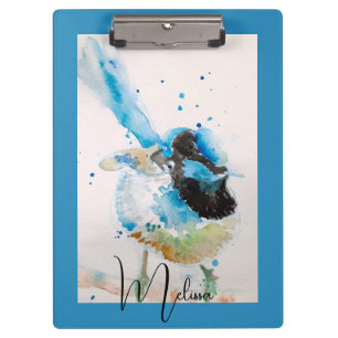 Blaue Wren-Aquarellmalerei Australische Vögel Klemmbrett