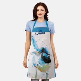 Blaue Wren-Zaunkönig Wasserfarbe Babyblau Australi Schürze