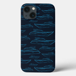 Blaue Yacht Muster Case-Mate iPhone Hülle