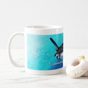 Blaue Zaunkönig-feine Kunst-Tasse Kaffeetasse