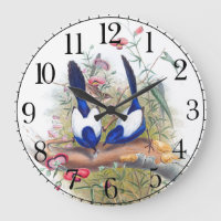 Blaue Zaunkönig-Vogel-Tier-Tier-Wanduhr