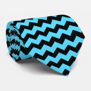 Blaue Zickzack-Streifen auf beliebigem Farbuntergr Krawatte