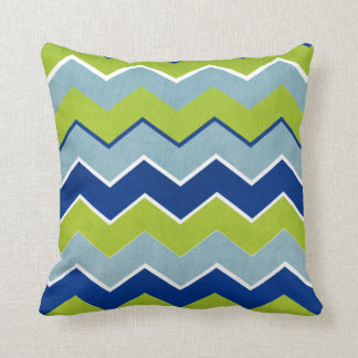 Blaue Zig-Zag-Muster Kissen