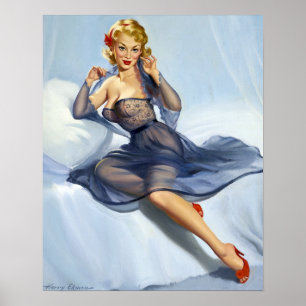 Blaue Zimmer Pin Up Poster