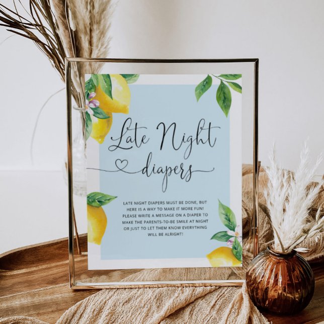 Blaue Zitrone Späte Nachttaucher Poster (Von Creator hochgeladen)