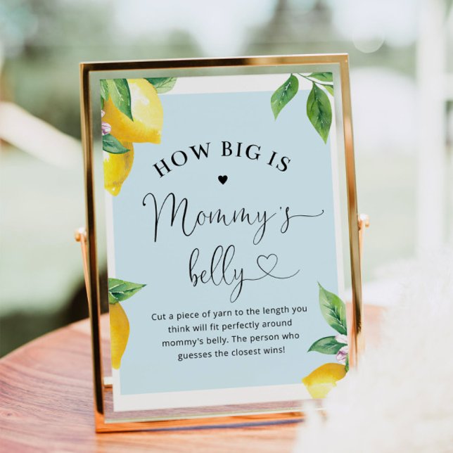 Blaue Zitrone Wie groß ist der Bauch der Mama Poster (Von Creator hochgeladen)