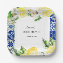 Blaue Zitronen-Italienische Hochzeitsdusche