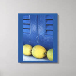 Blaue Zitronen Leinwanddruck