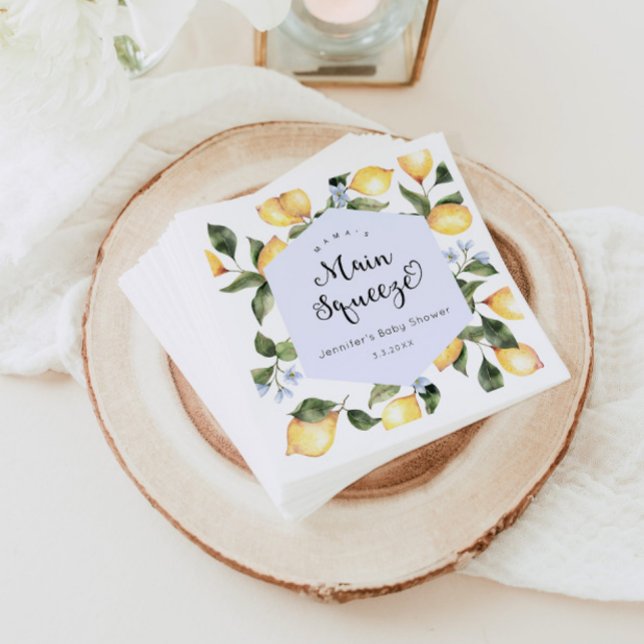 Blaue Zitronenmarmelade Hauptpresse Babydusche Ser Serviette (Von Creator hochgeladen)