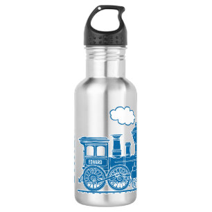 Blaue Zugkindervoll genannte Getränkflasche Trinkflasche