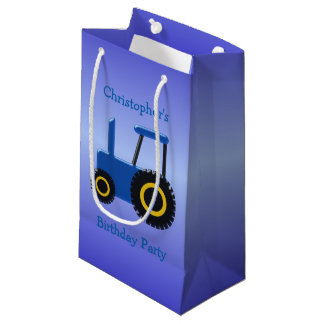 Blaue Zugmaschine Kleine Geschenktüte
