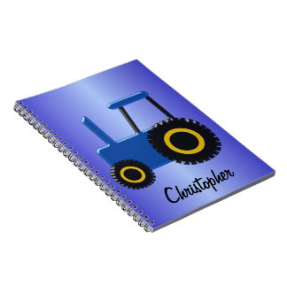 Blaue Zugmaschine Personalisiert Notizblock