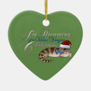 Blaue Zunge Skink Verzierung Keramikornament