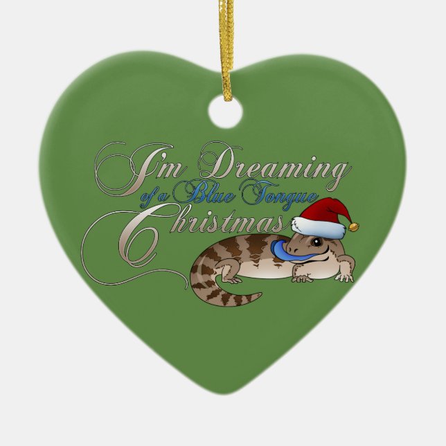 Blaue Zunge Skink Verzierung Keramikornament (Vorne)