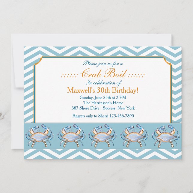 Blaue Zupacken-Parade-Einladung Einladung (Vorderseite)