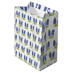 Blauebonnets Texas State Blumen Lupine Aquarell Mittlere Geschenktüte
