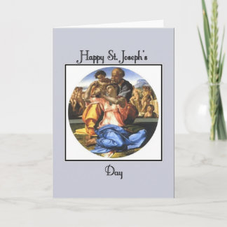 Blauen glücklichen St Joseph Tag Karte