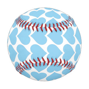 Blauen Herzen Muster, Romantisch, Liebe Baseball