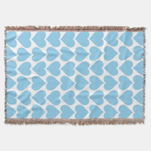 Blauen Herzen Muster, Romantisch, Liebe Decke