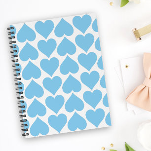 Blauen Herzen Muster, Romantisch, Liebe Notizbuch