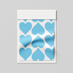 Blauen Herzen Muster, Romantisch, Liebe Stoff