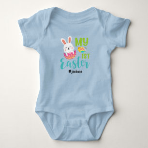 Blauer 1. Ostermontag Junge Baby Strampler