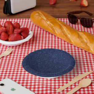 Blauer 4. Juli Glitter Pappteller