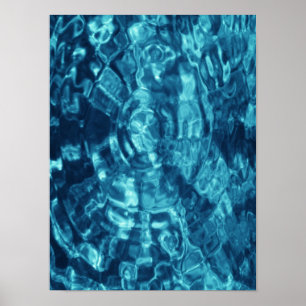Blauer Abstrakt Poster