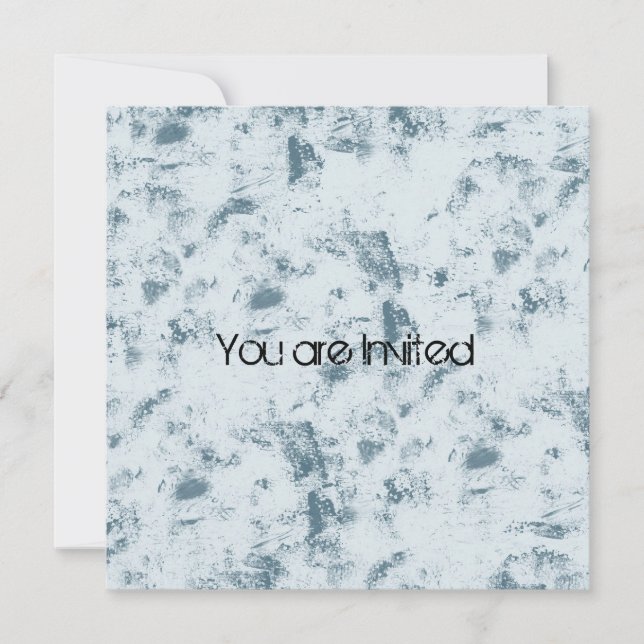 Blauer Abstrakter Babydusche Einladung (Vorderseite)