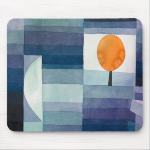 Blauer Abstrakter Herbst Paul Klee Wasserfarbe Mousepad