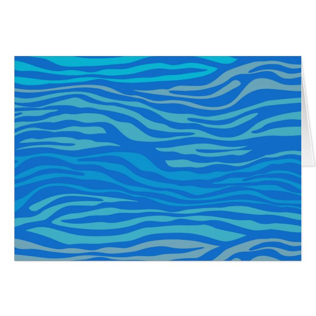 Blauer Abstrakter Zebrastreifen (Vorderseite (Horizontal))