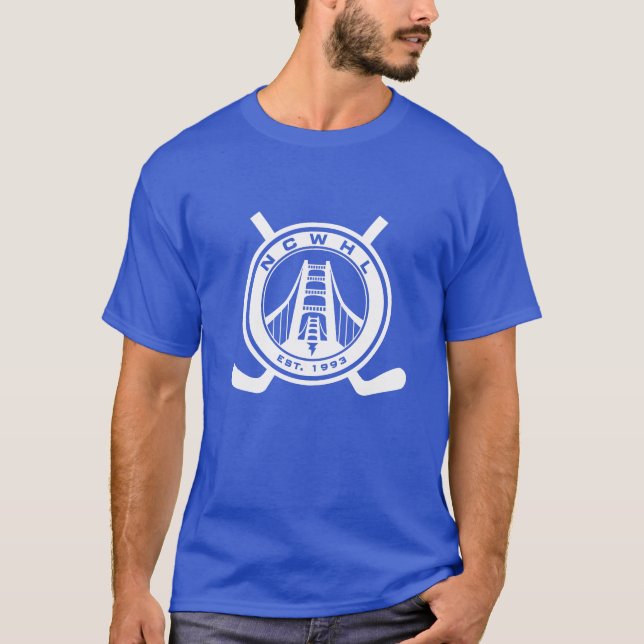 Blauer Abteilungs-T - Shirt-Männer T-Shirt (Vorderseite)