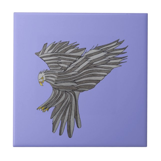 Blauer Adler Fliese (Vorderseite)