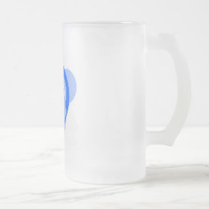 blauer Affe Mattglas Bierglas