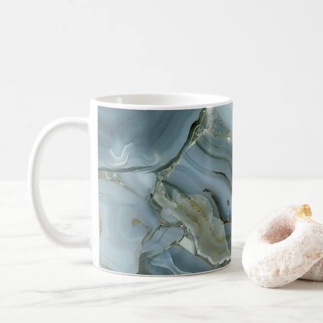 Blauer Agat Kaffeetasse (Mit Donut)