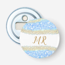 Blauer agate Gold Glitzer funkelnder Monogramm-Nam