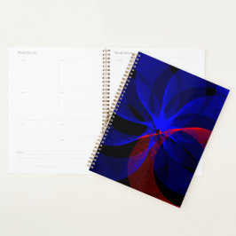 Blauer Akzent Rotationsgeometrischer Spiralplaner Planer