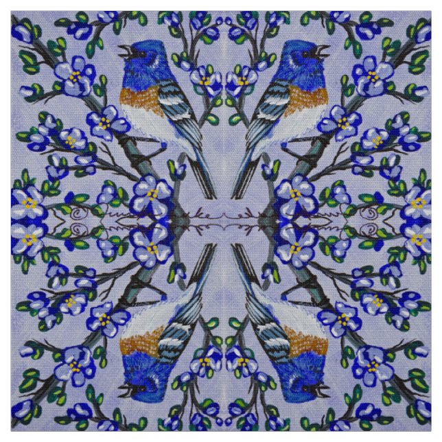 Blauer Ammer Stoff (Muster)