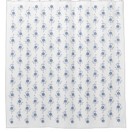 Blauer Anemon-Blume und -Pocken Duschvorhang