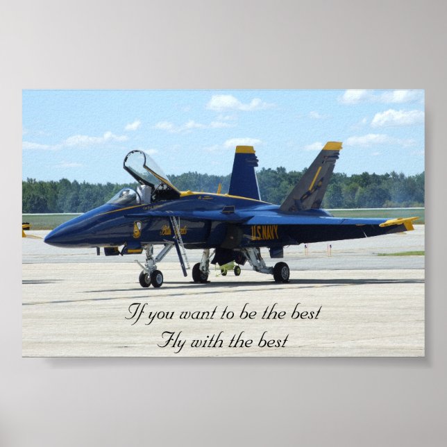 Blauer Angler Fliegen mit den besten Poster (Vorne)