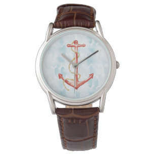 Blauer Anker Armbanduhr