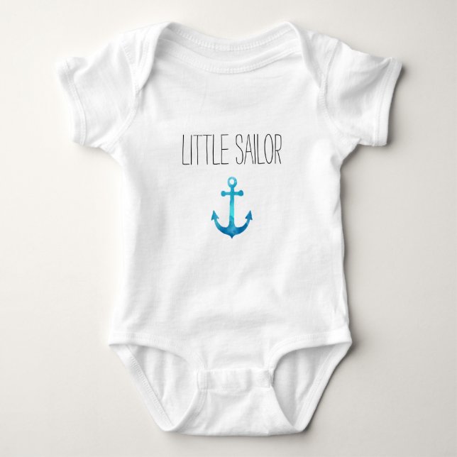 Blauer Anker Baby Strampler (Vorderseite)