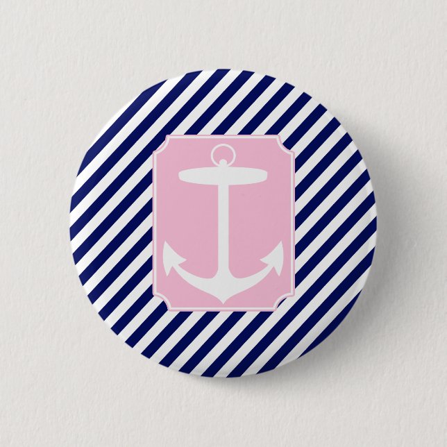 Blauer Anker Button (Vorderseite)