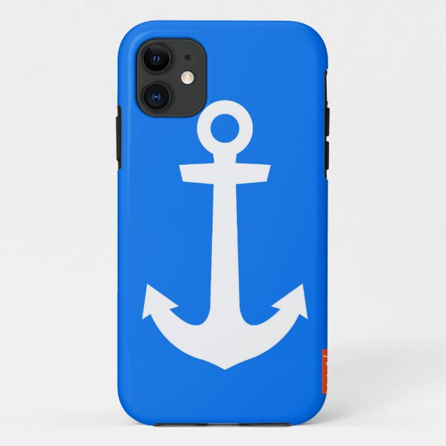 Blauer Anker IPhone Kasten Case-Mate iPhone Hülle (Rückseite)
