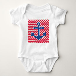 Blauer Anker-nautischspielanzug Baby Strampler