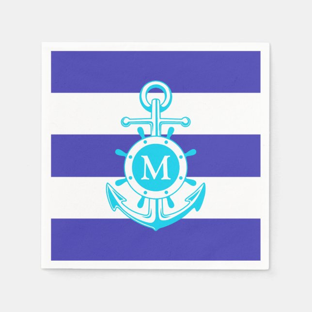 Blauer Anker Serviette (Vorderseite)